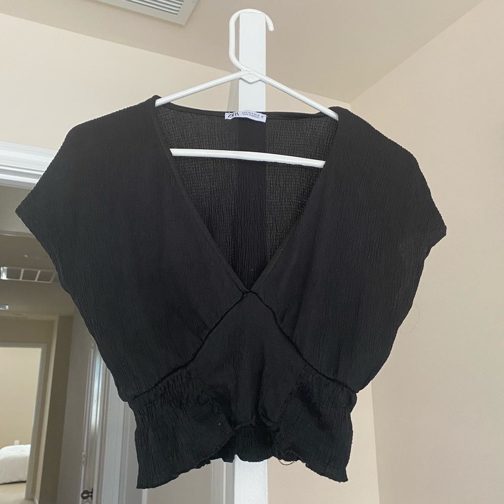Black Zara vneck shirt